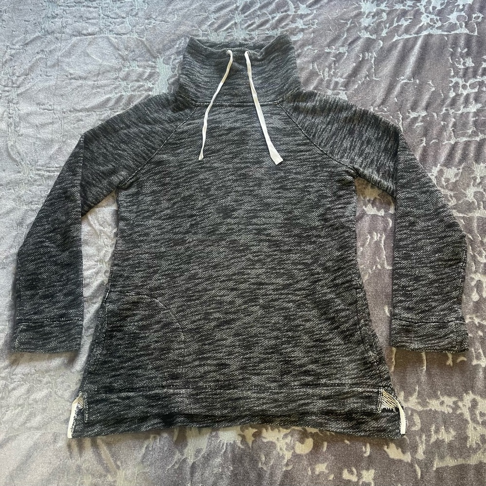 J.Crew Marled Funnel Neck Sweatshirt | Cozy Cotton Pullover | XXS/XS